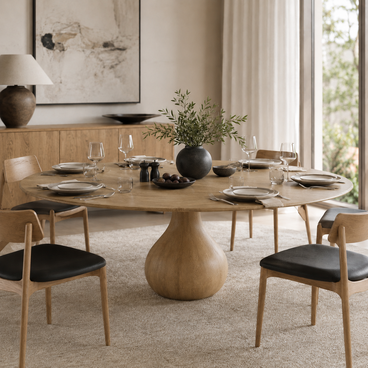 Allium Oval Yemek Masası